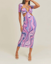 Load image into Gallery viewer, Trippy About You Midi Dress
